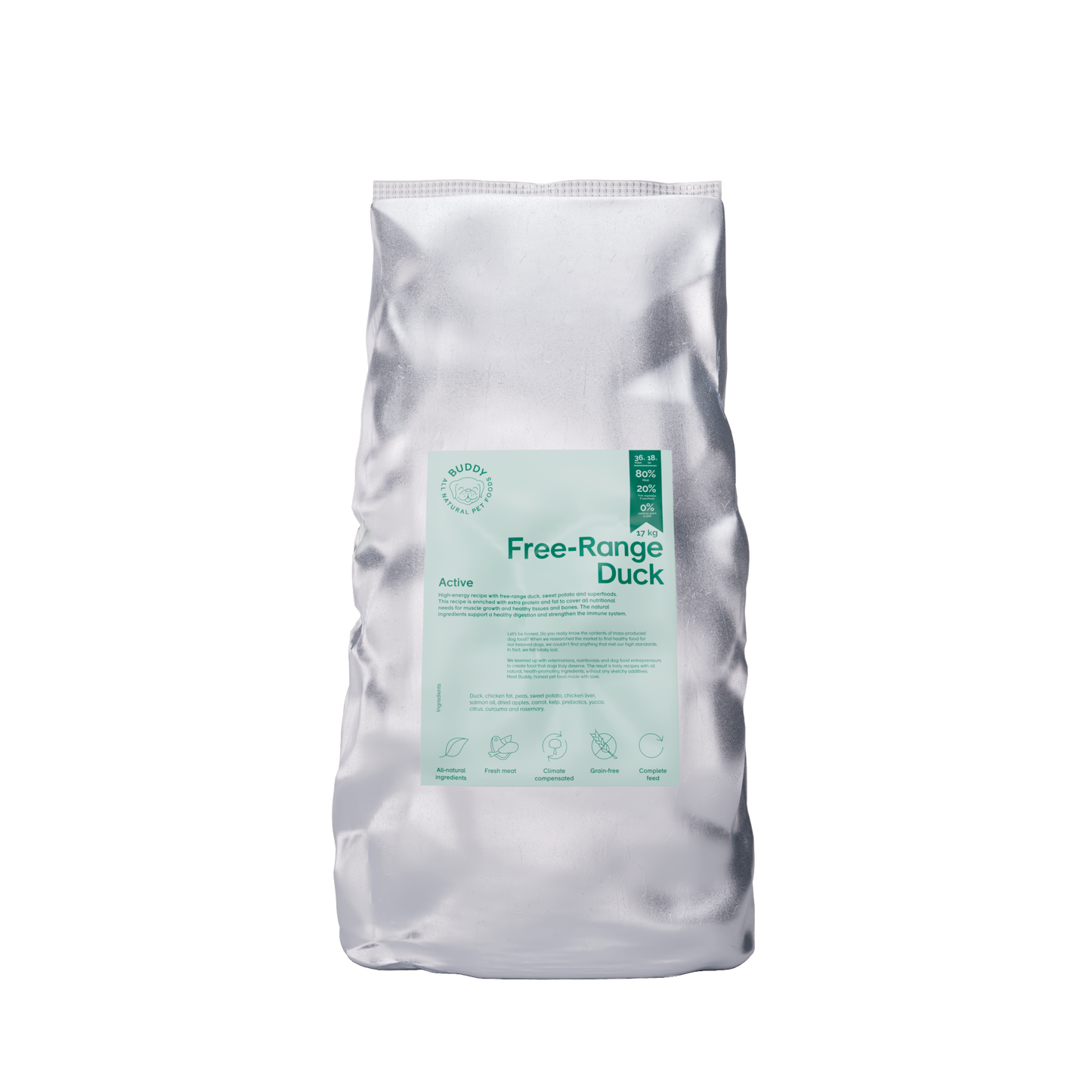 Buddy Pet Foods - Hundefoder - Fritgående And