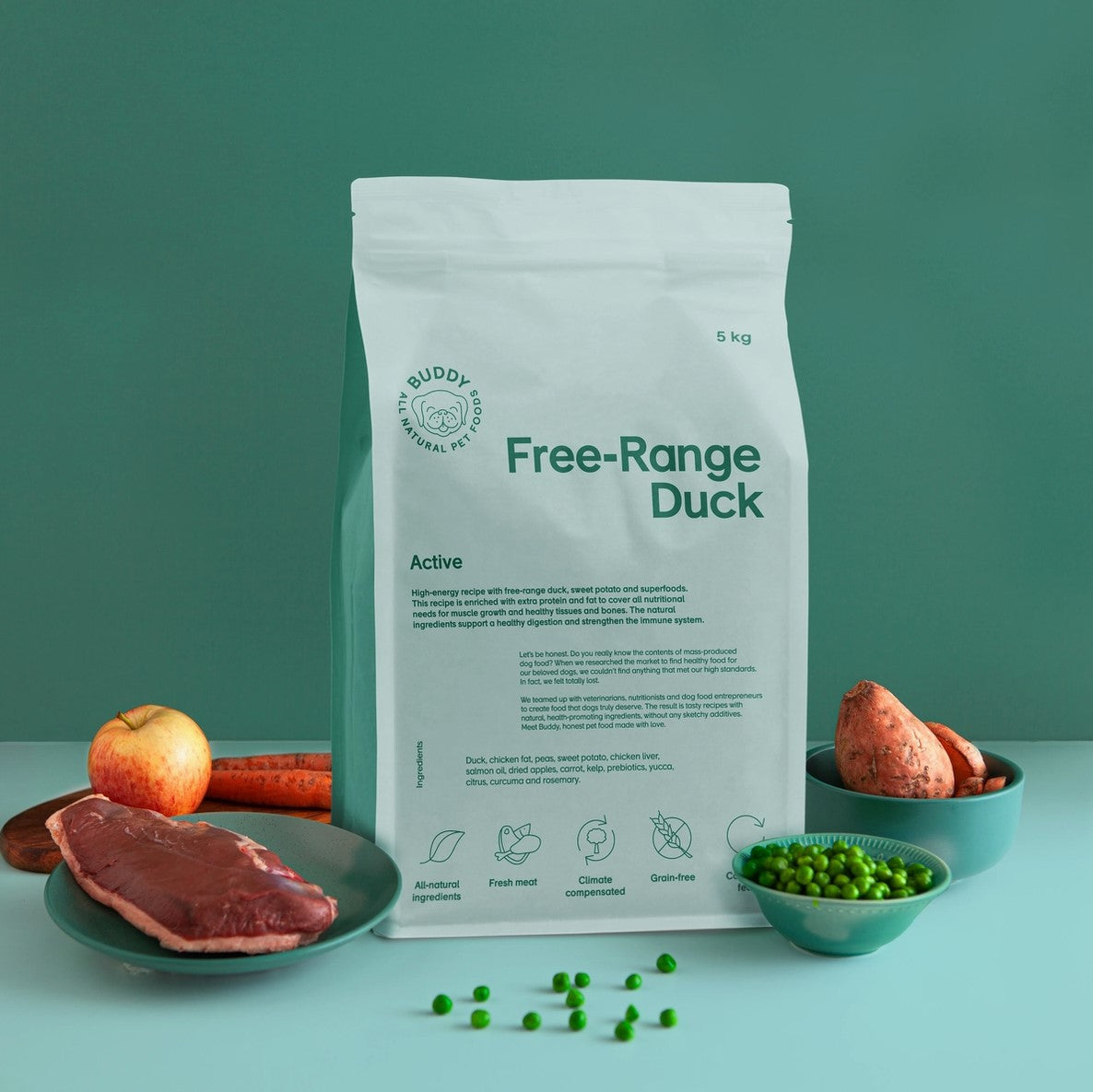 Buddy Pet Foods - Hundefoder - Fritgående And