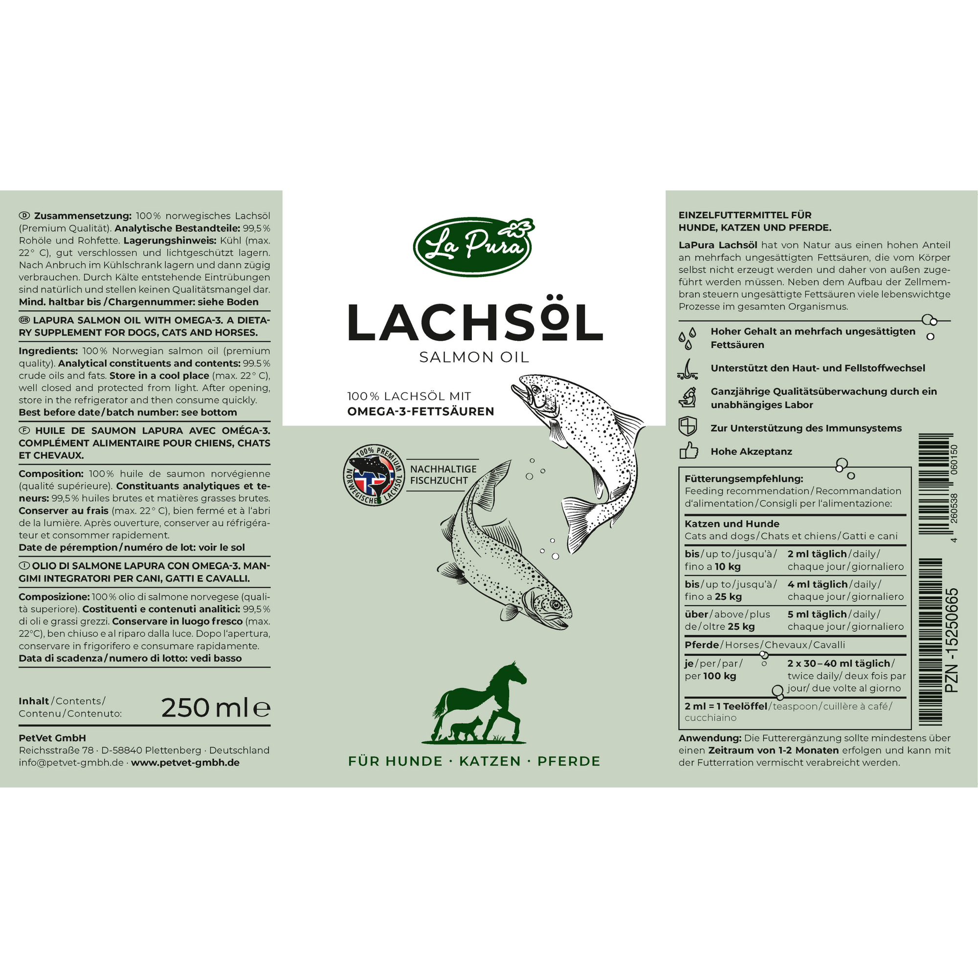 LaPura - Lakseolie - 250 ml