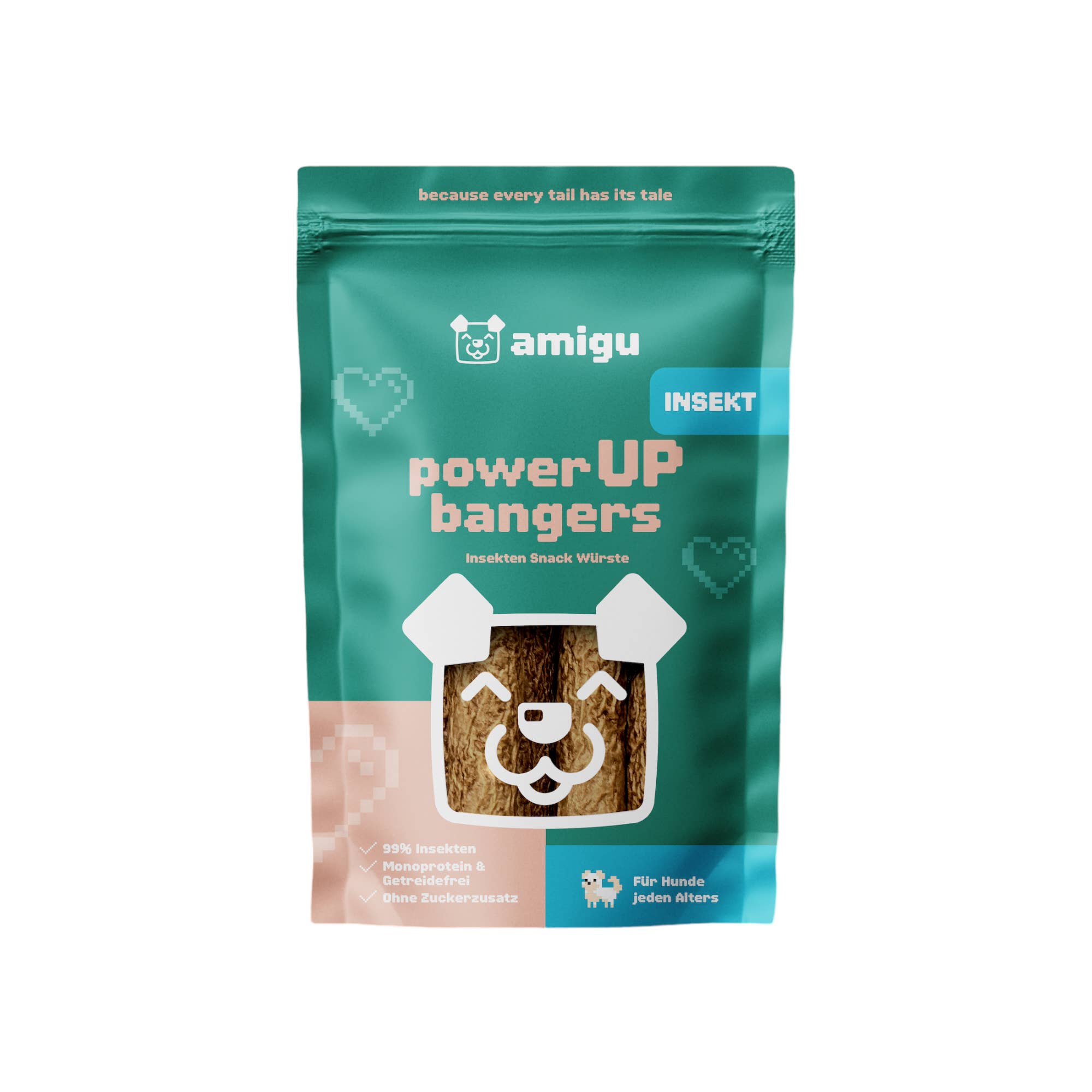 Amigu - Lækre pølser m. Insekter - 100g.