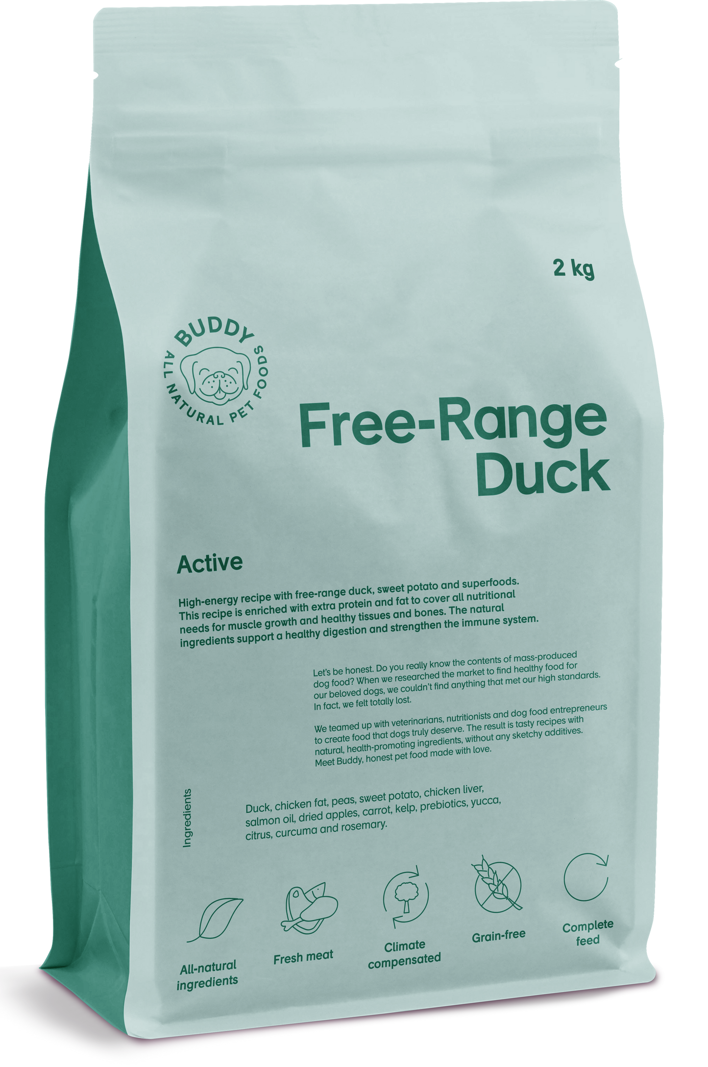 Buddy Pet Foods - Hundefoder - Fritgående And