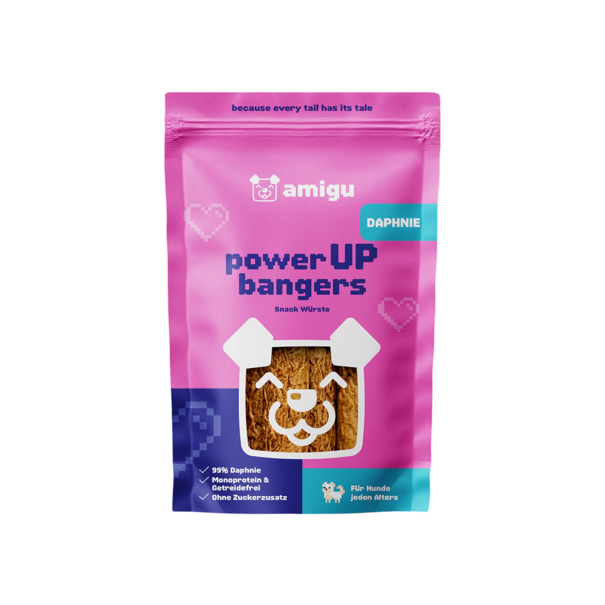 Amigu - Lækre pølser m. Daphnia - 100g.