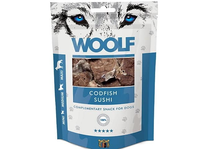 Woolf Naturlige godbidder - Torske-Sushi - 100g