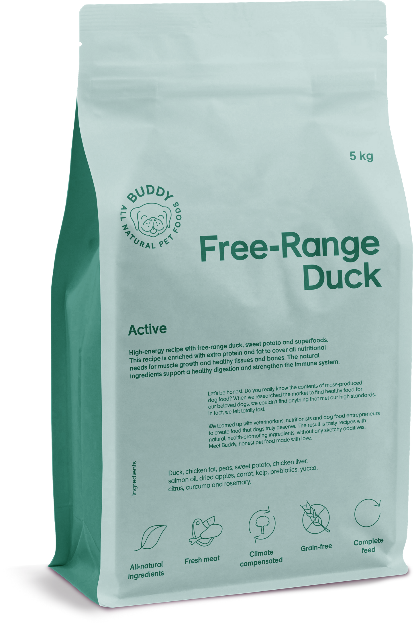 Buddy Pet Foods - Hundefoder - Fritgående And