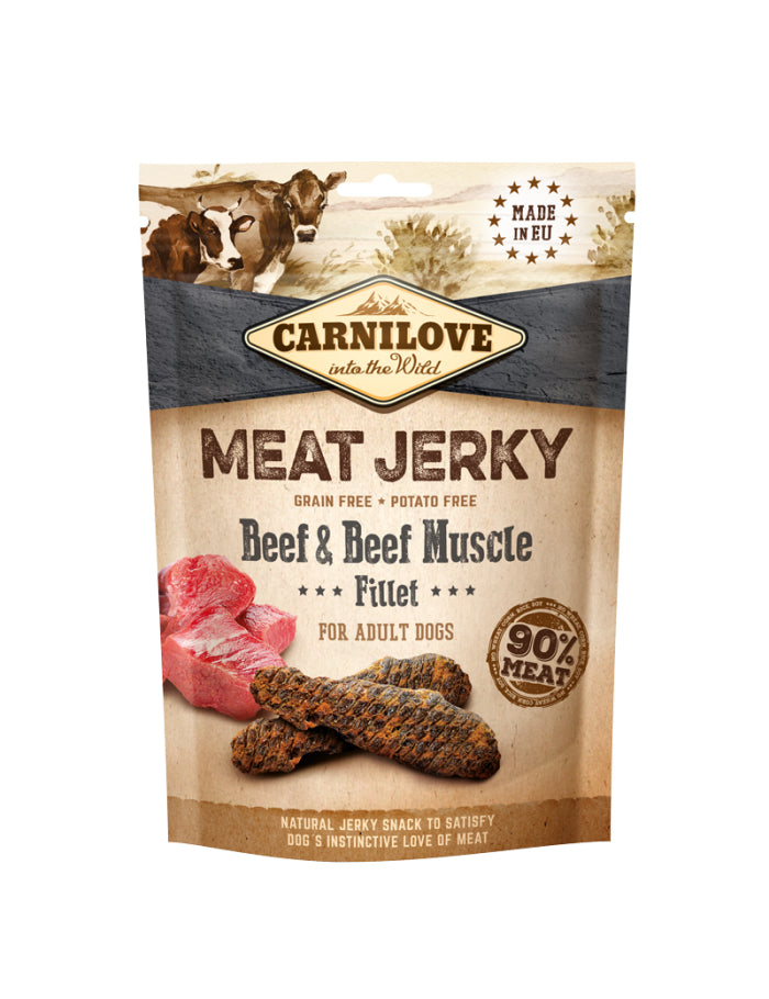 Carnilove - Meat Jerky - Fillet m. Okse & Oksemuskel 100g