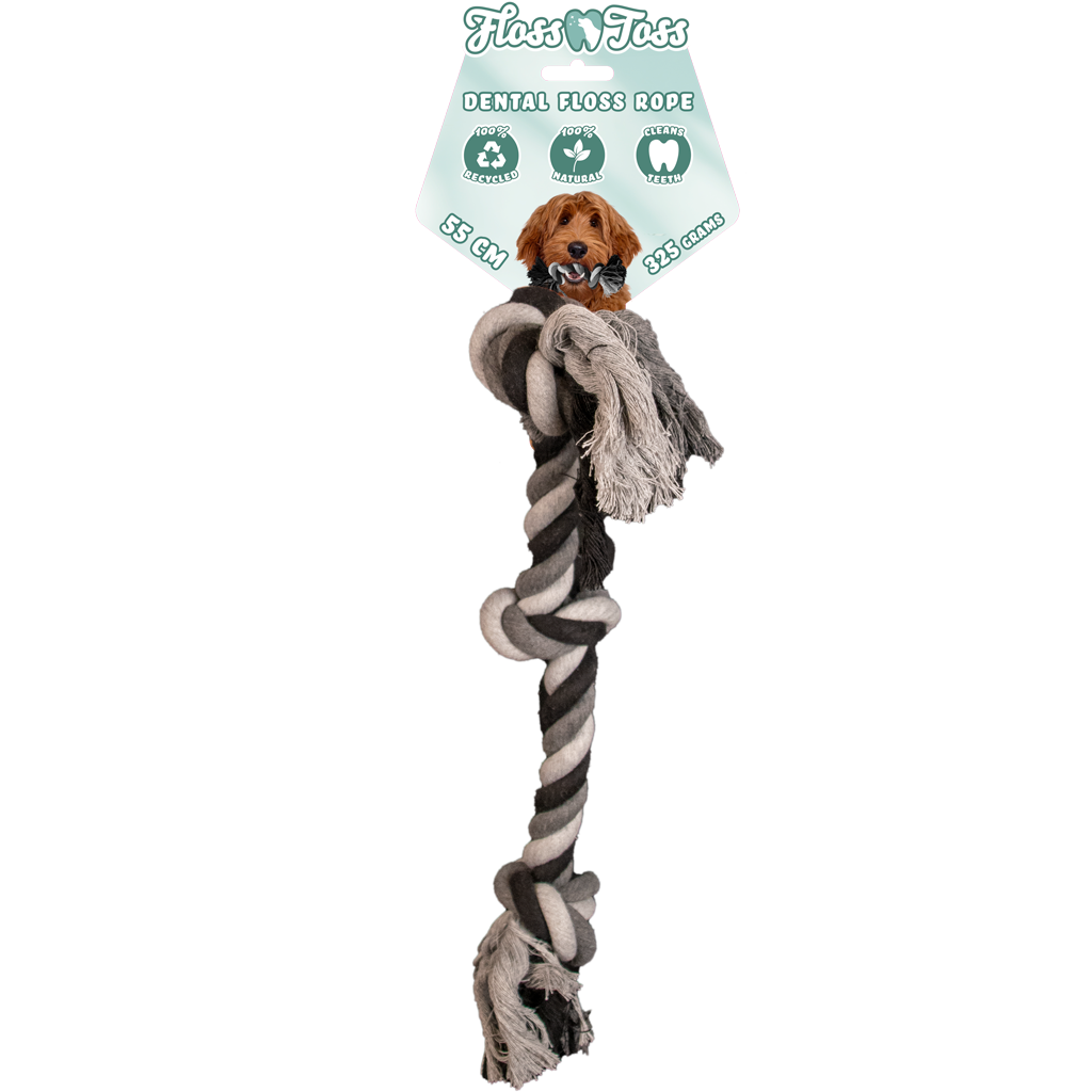 Floss Toss - Dental Reblegetøj - 3 Knuder - 55 cm