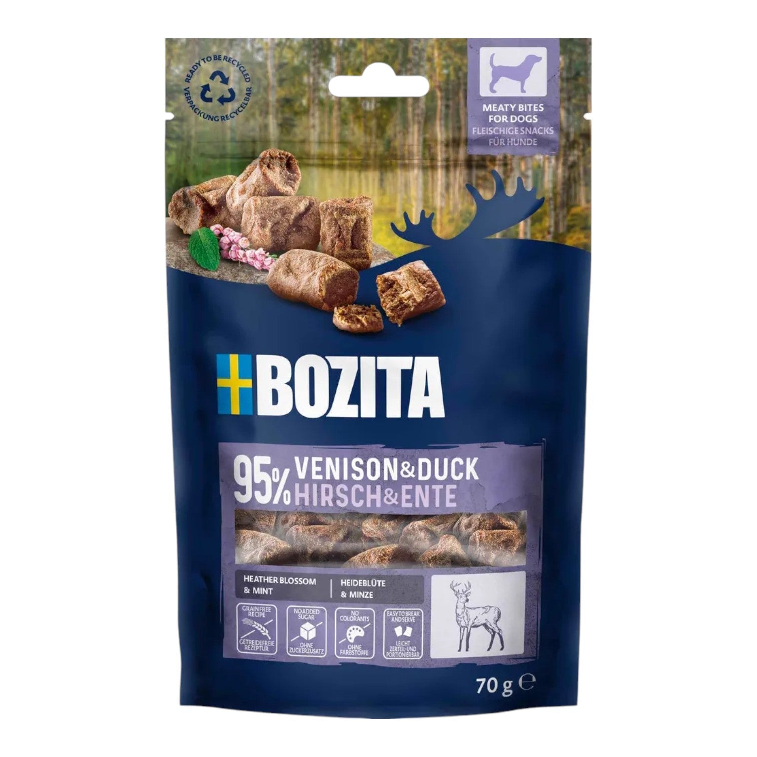 Bozita - Kød snacks m. Vildt & And - 70g