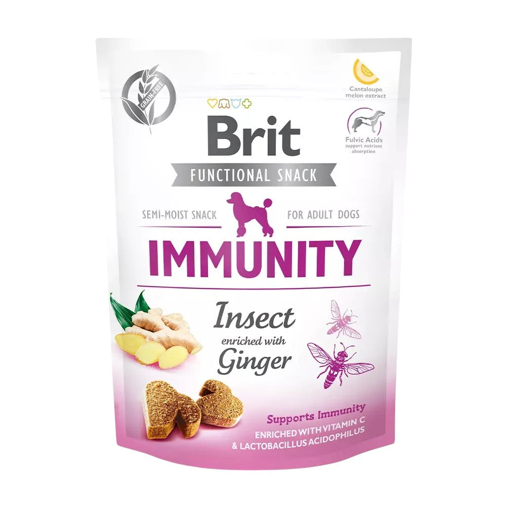 Brit - Functional Snack - Immunitet m. Insekter & Ingefær - 150g