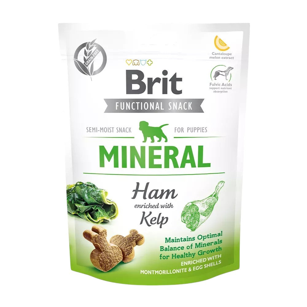 Brit - Functional Snack - Mineral m. Skinke & Tang (Hvalp) - 150g