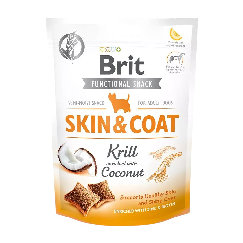 Brit - Functional Snack - Skin & Coat m. Kokos & Krill - 150g