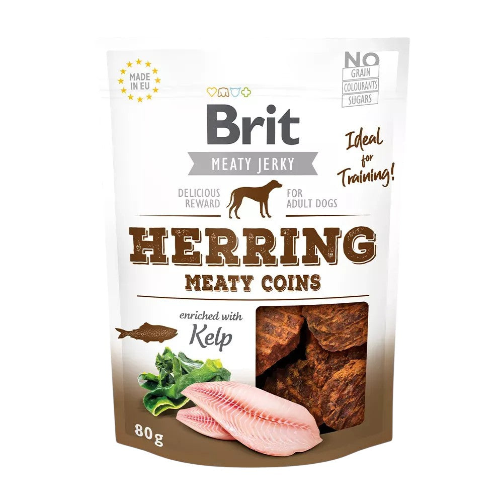 Brit - Meaty Jerky - Snacks m. Sild - 80g