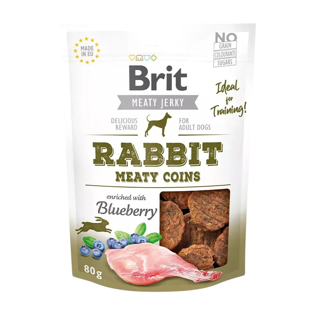 Brit - Meaty Jerky - Snacks m. Kanin - 80g