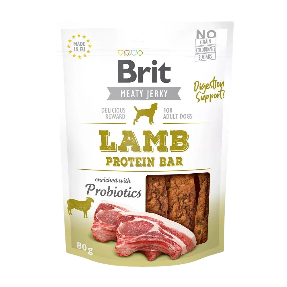 Brit - Meaty Jerky - Fileter m. Lam - 80g