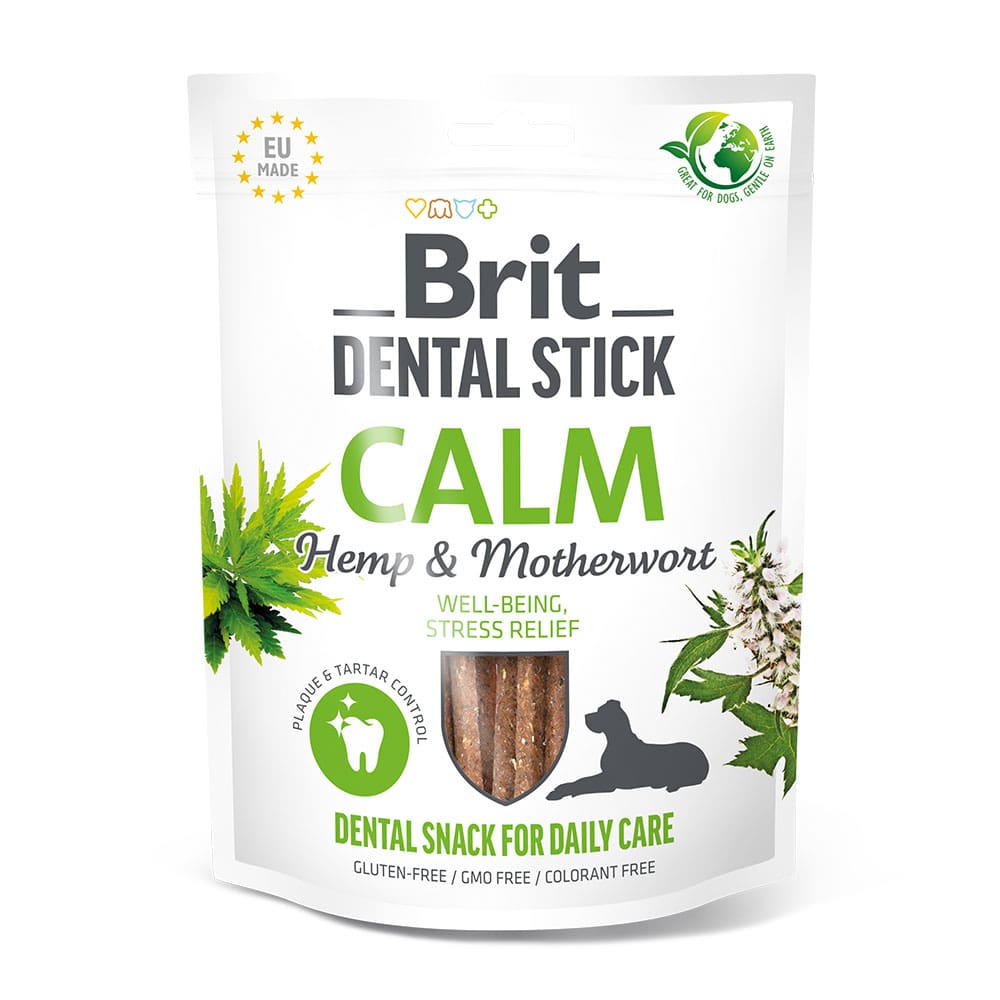 Brit - Dental Sticks - Calm m. Hamp & Urt - 250g.