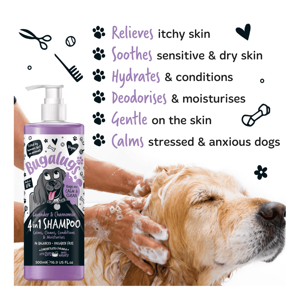 Bugalugs - Shampoo - 4 i 1 Lavendel & Kamille - 500ml