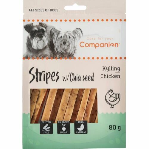 Companion - Strips m. Kylling & chiafrø 80g