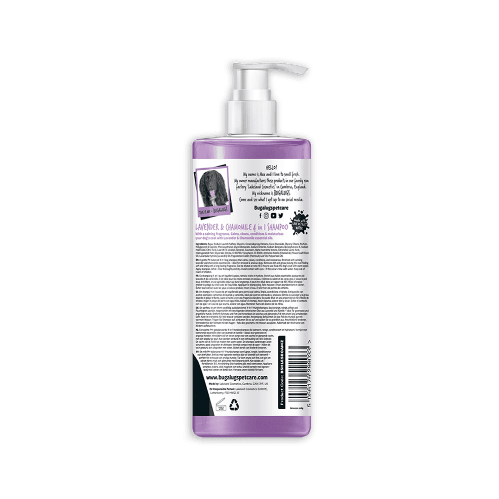 Bugalugs - Shampoo - 4 i 1 Lavendel & Kamille - 500ml