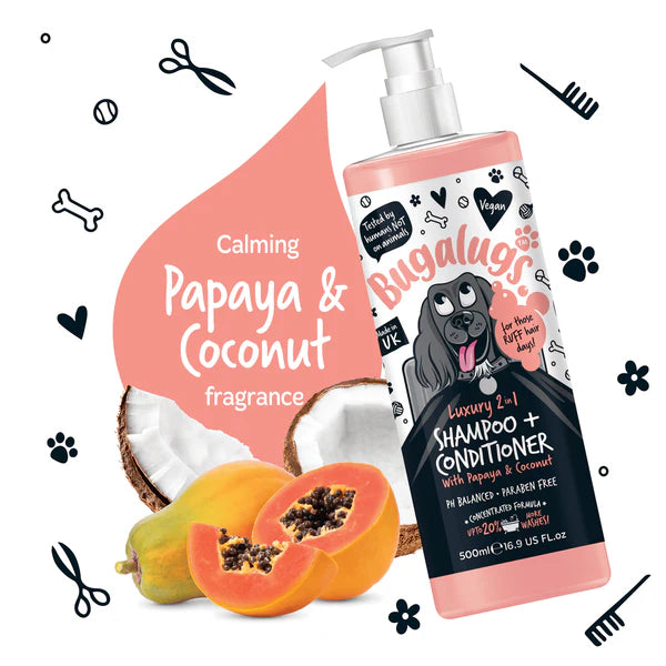 Bugalugs - Shampoo & Balsam - 2in1 Papaya & Coconut - 500ml