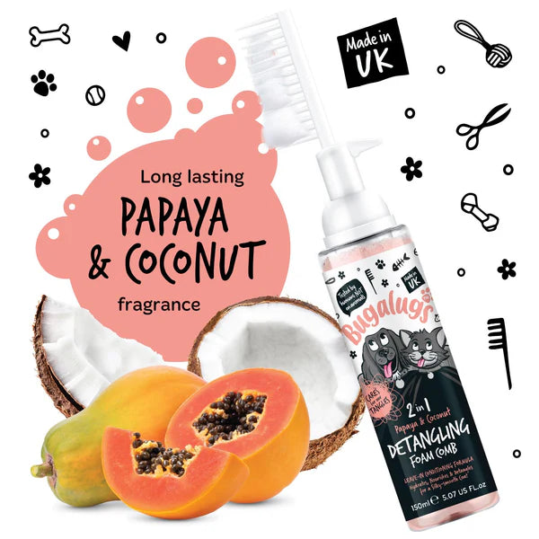 Bugalugs - Detangling Foam Spray Combi - Papaya & Kokos - 150ml