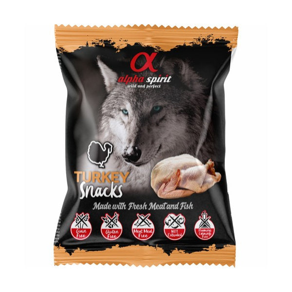 Alpha Spirit Snacks m. Kalkun 50g