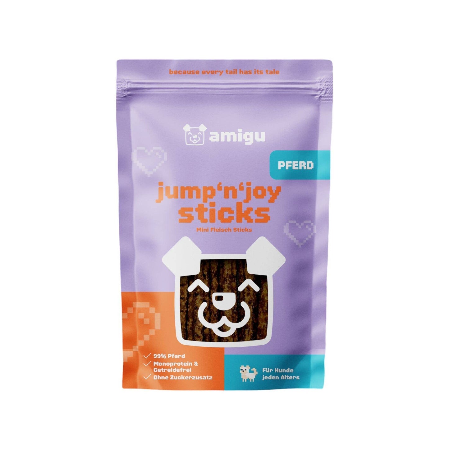 Amigu - Kødpinde m. Hest - 100g.