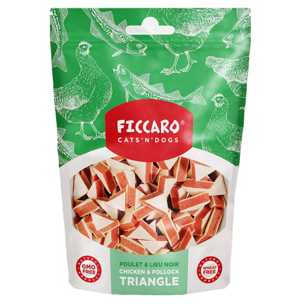 Ficcaro - Trekanter m. Kylling & Sej - 100g