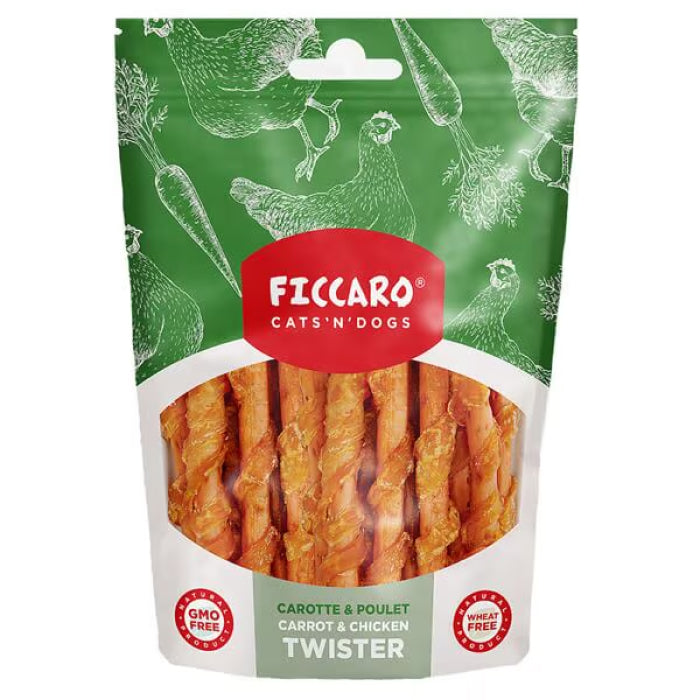 Ficcaro - Twister m. Kylling & Gulerod - 100g