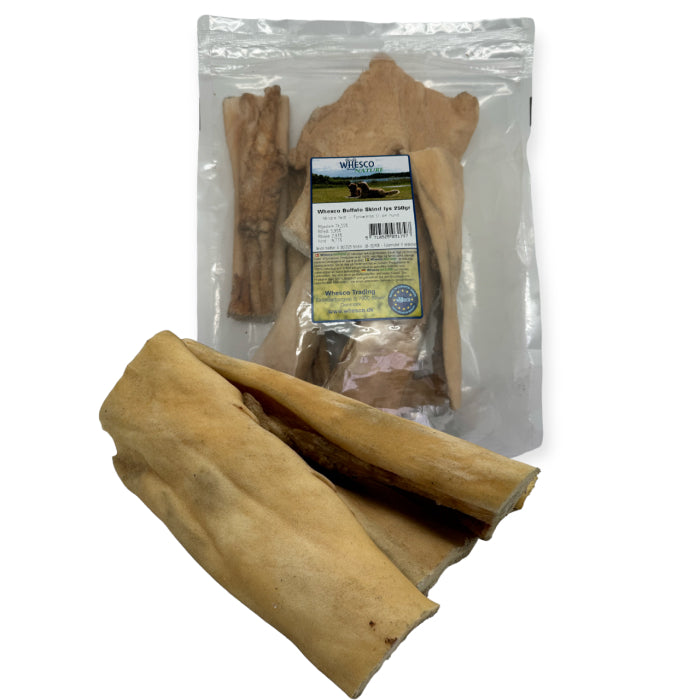 Whesco Buffalo skind lys Naturlig Hundesnack 250g