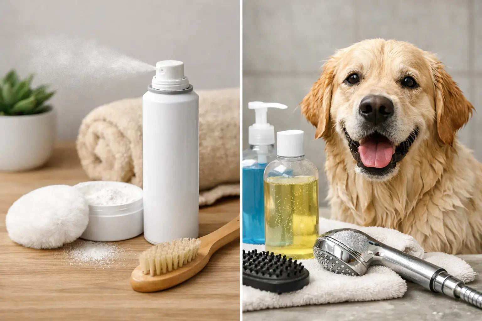 Tørshampoo eller hundeshampoo til din hund?