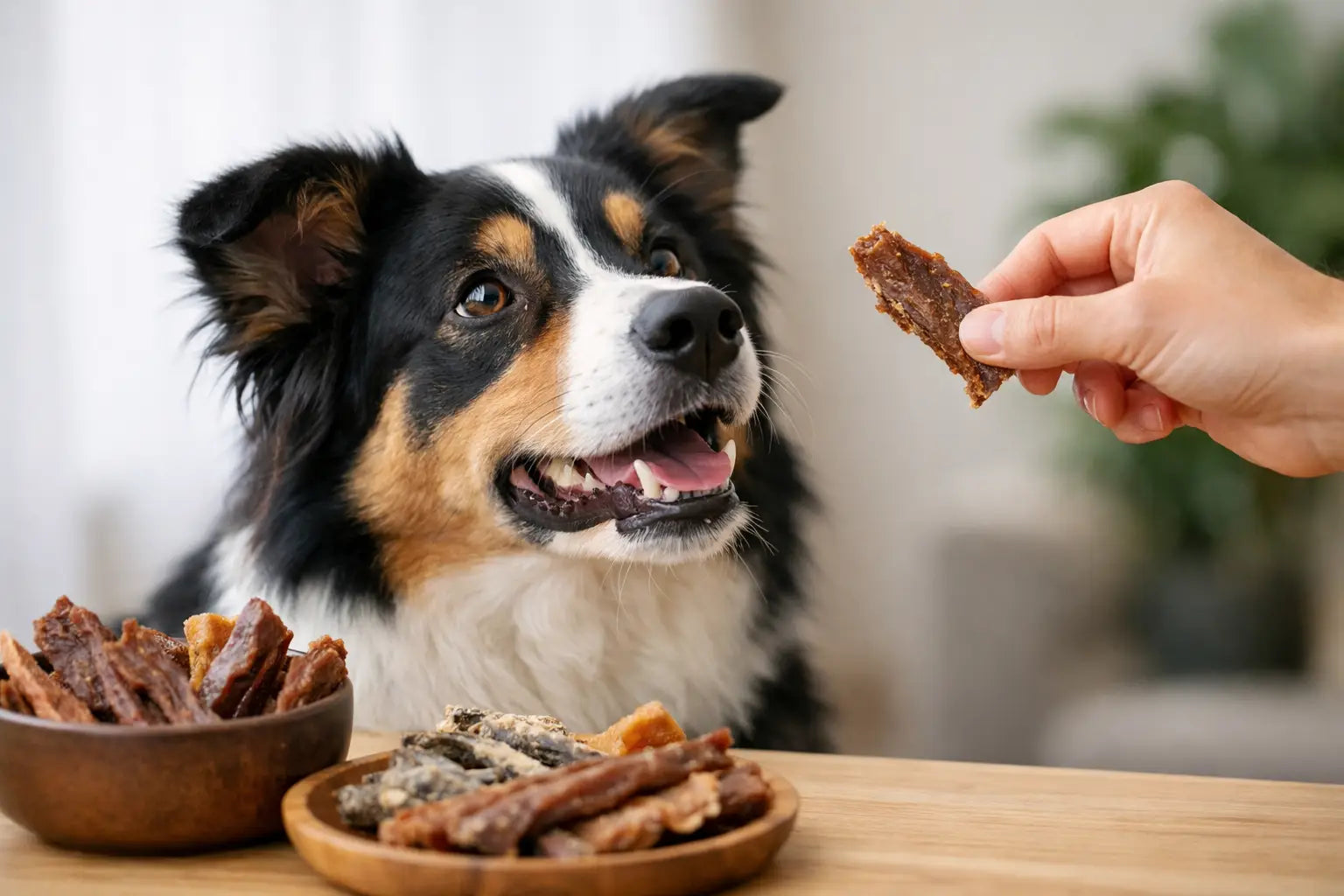 Må hunde få naturlige tørrede snacks?