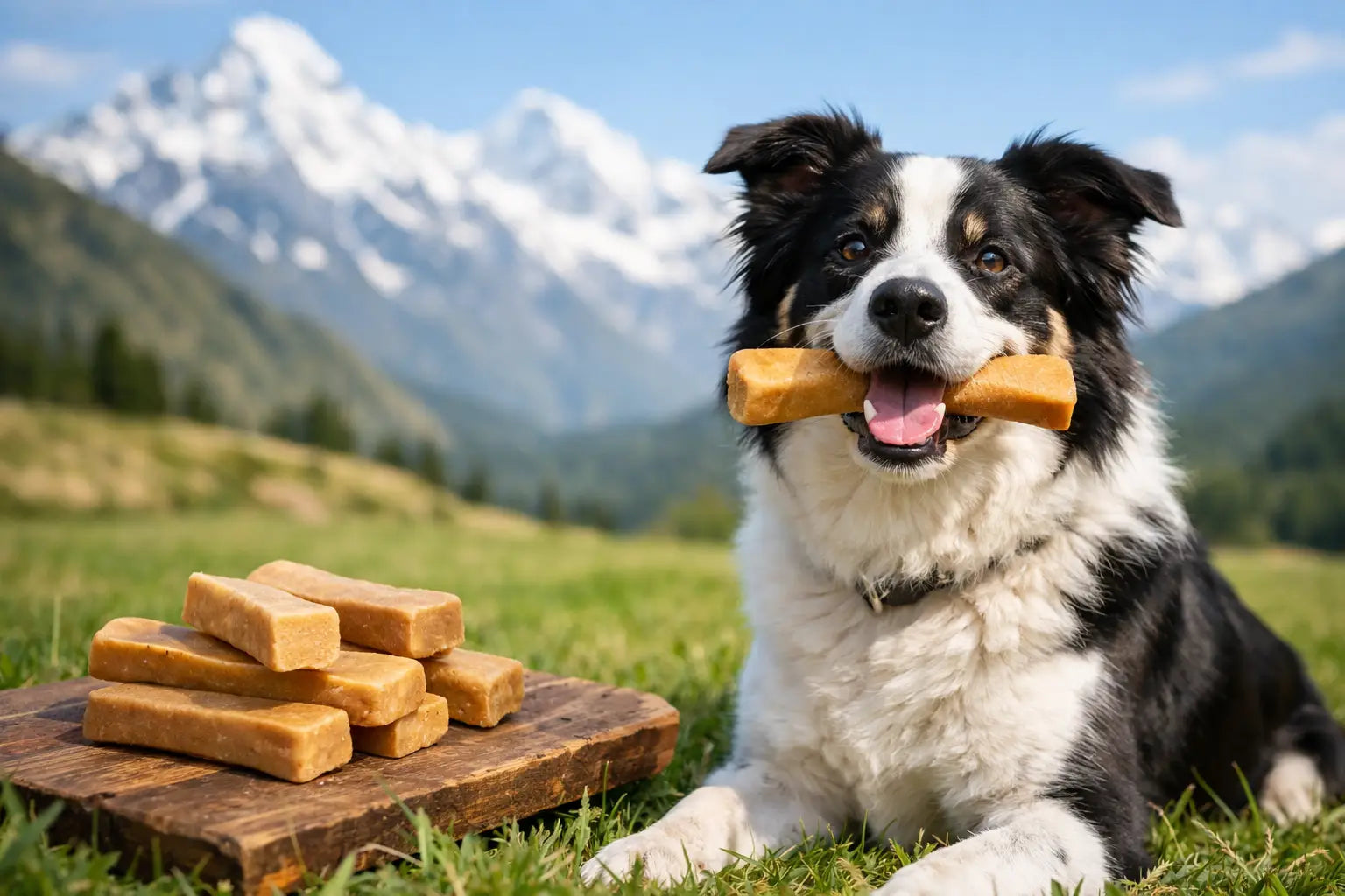 Himalaya yak oste-tyggeben til glade hunde