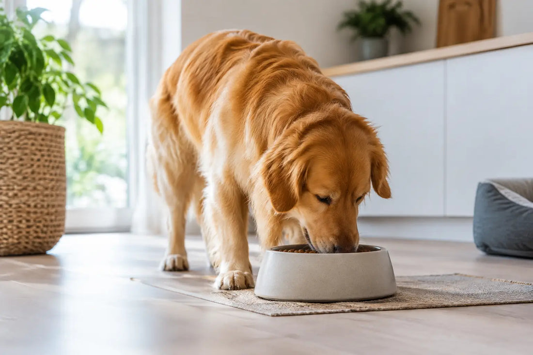 Måltidsrutiner for hund hjemme der skaber ro