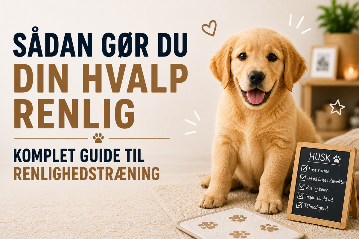 Sådan gør du din hvalp renlig – komplet guide til renlighedstræning