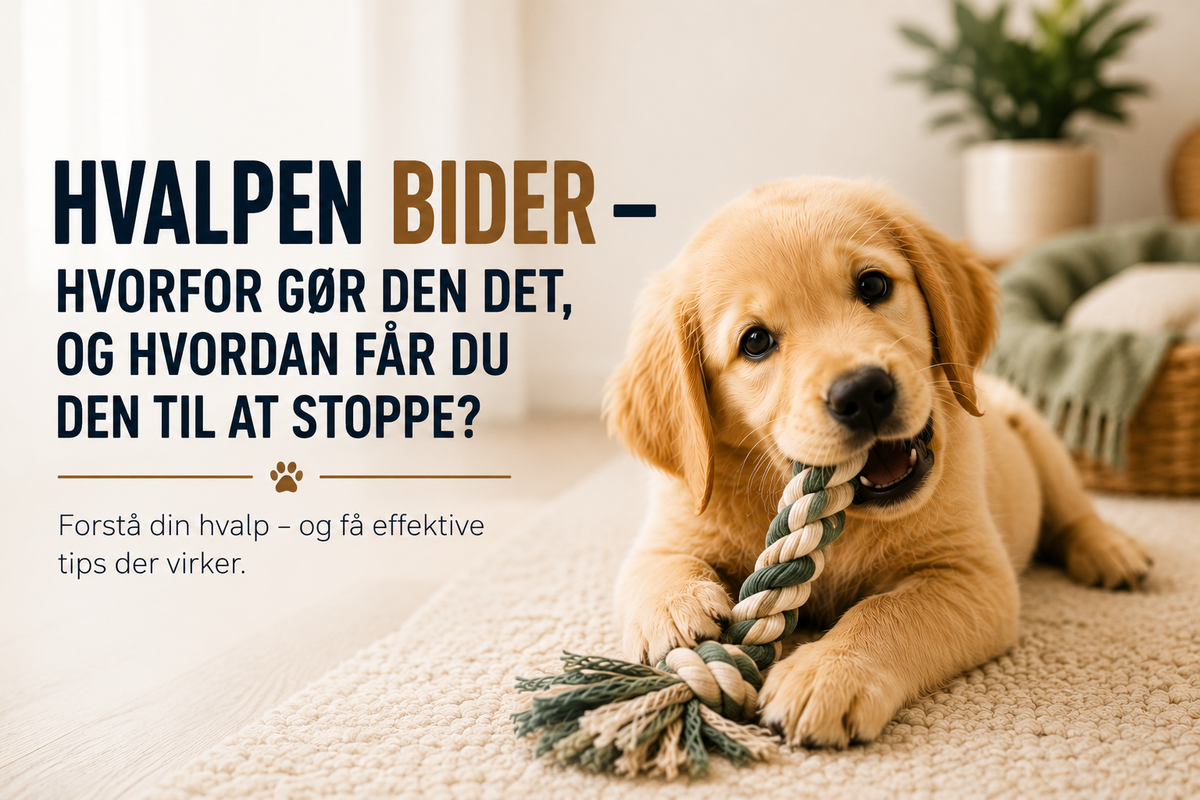 Hvalpen bider – hvorfor gør den det, og hvordan får du den til at stoppe?