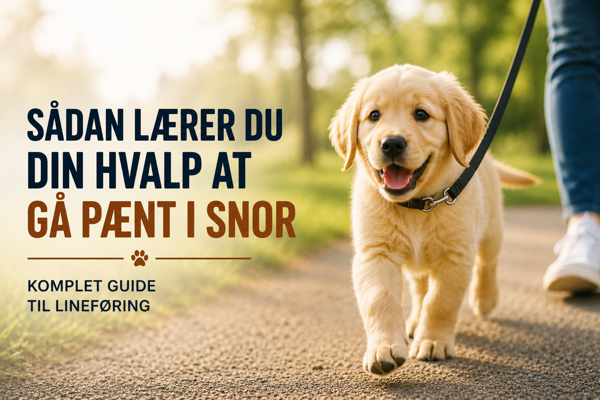 Sådan lærer du din hvalp at gå pænt i snor – komplet guide til lineføring