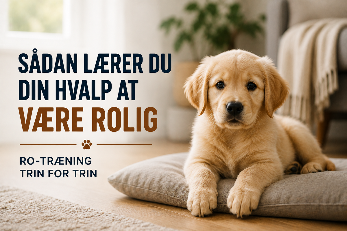 Sådan lærer du din hvalp at være rolig – ro-træning trin for trin