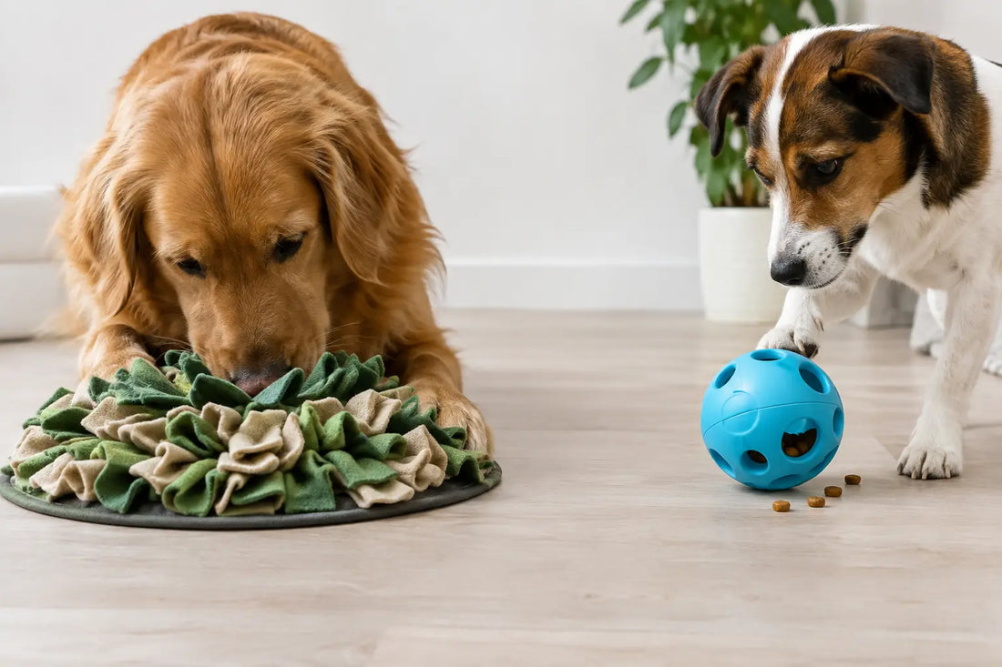 Snusemåtte vs aktivitetsbold: Hvad passer din hund?