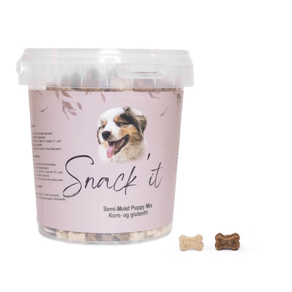 Snack’it - Semi-Moist - Bløde godbidder Mini Bones Puppymix - 500g