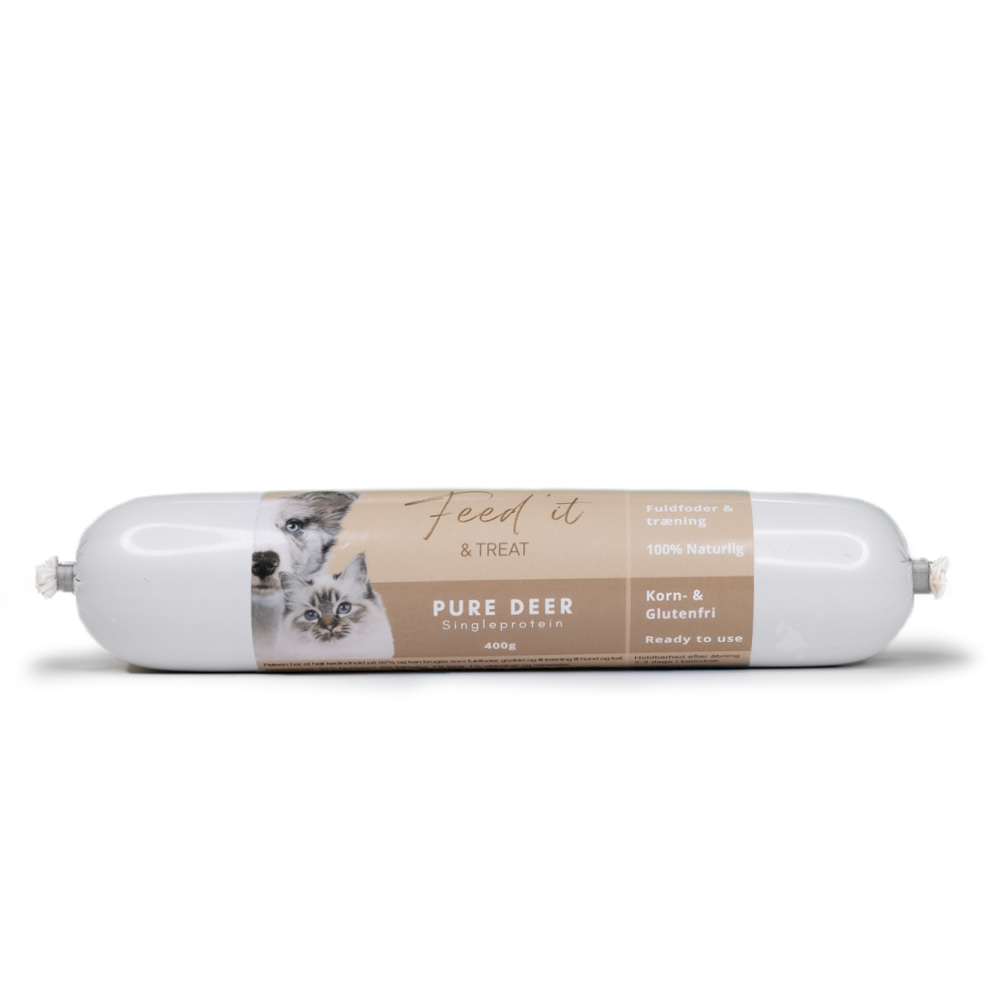 Feed'it - Foderpølse m. Hjort -  400g