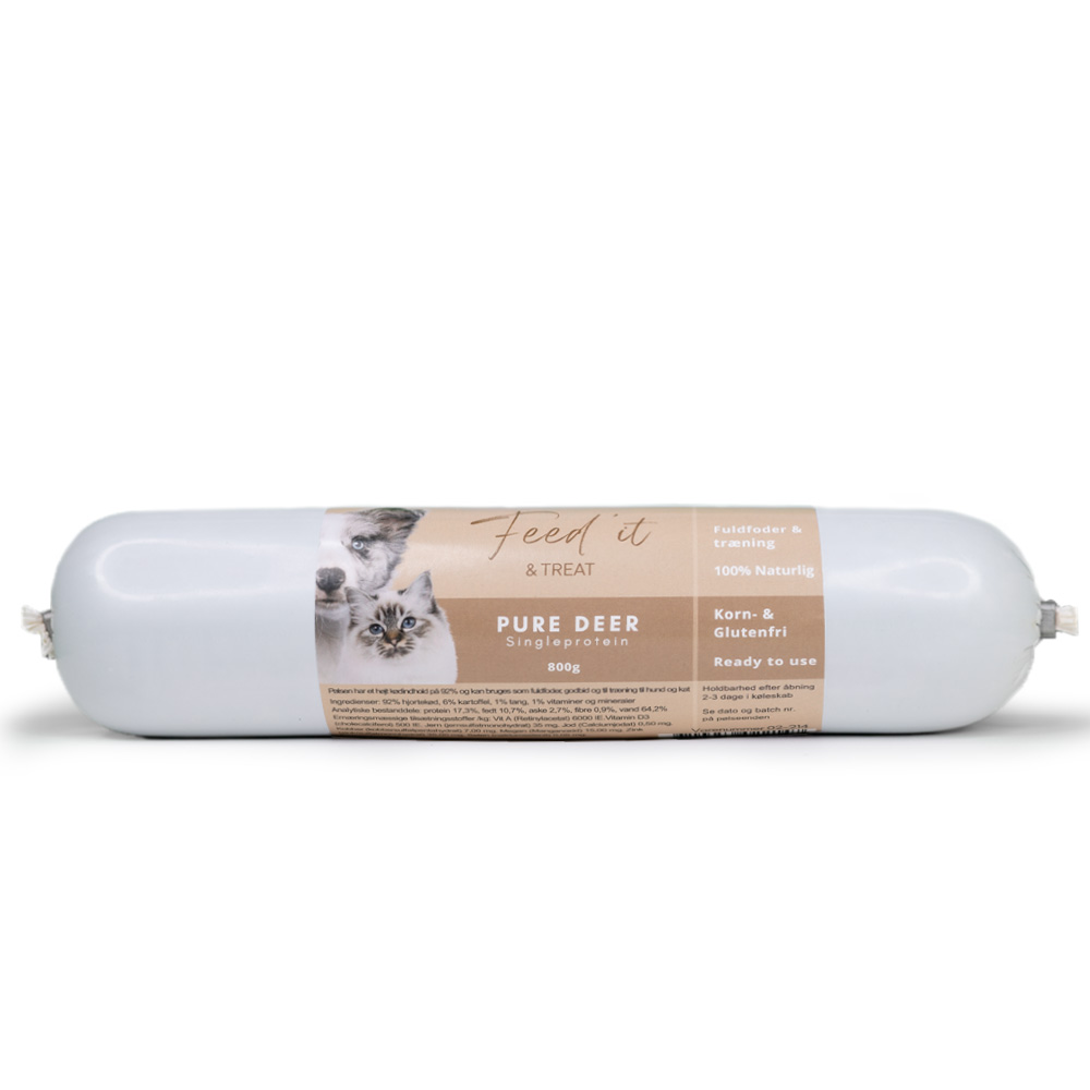 Feed'it - Foderpølse m. Hjort -  800g