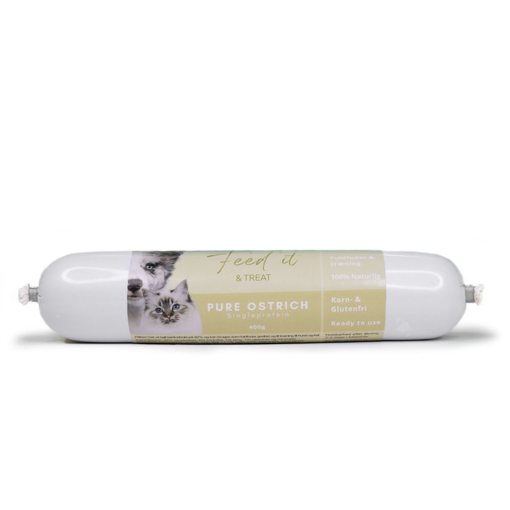 Feed'it - Foderpølse m. Struds -  400g