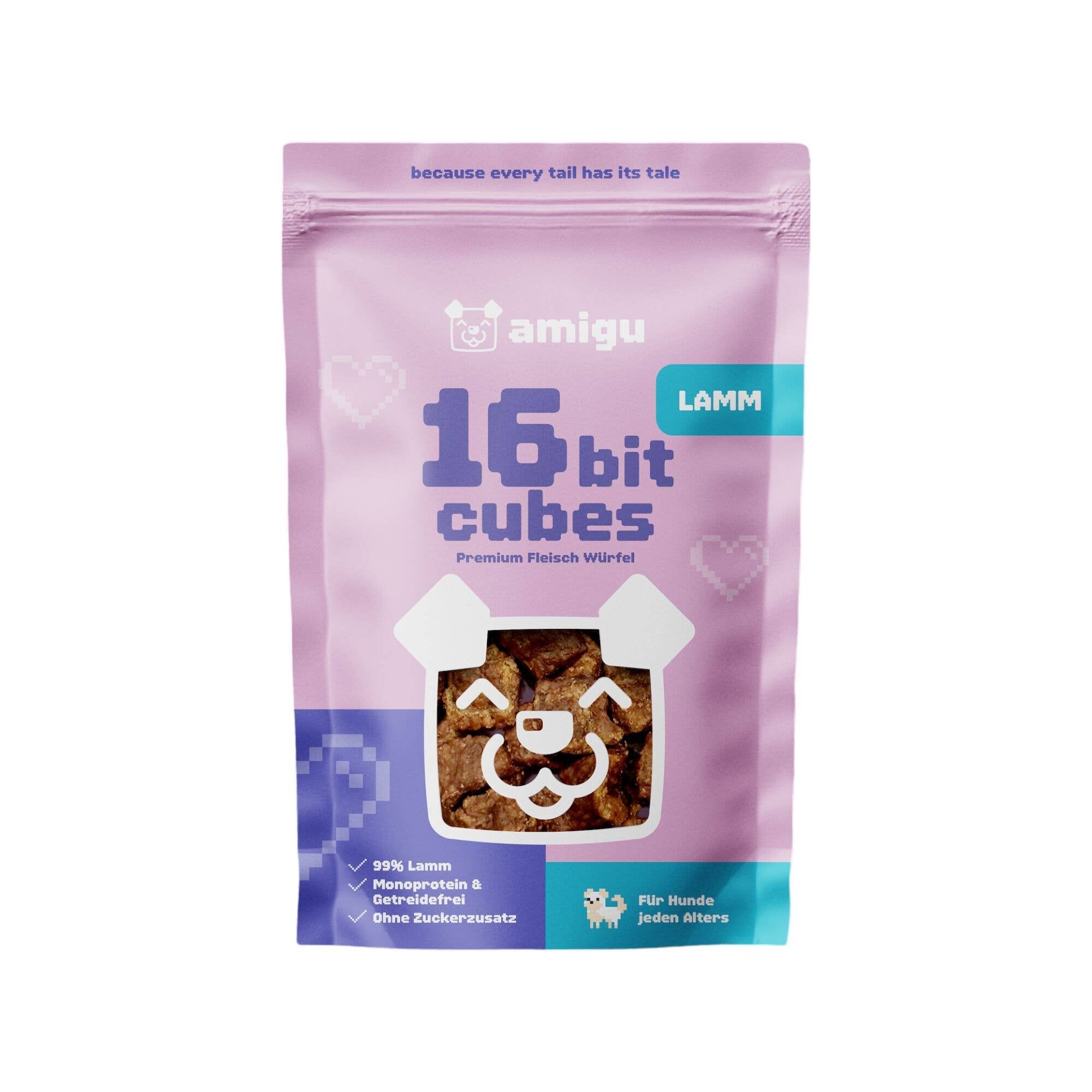 Amigu - Store kødterninger m. Lam - 100g