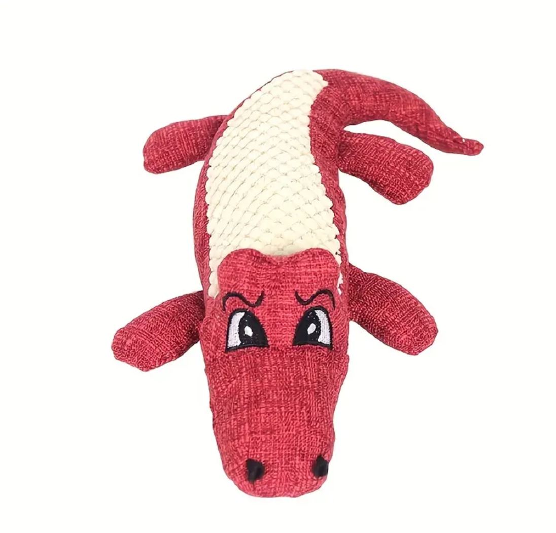 Hundebamse - Aligatoren Arne - Rød m. piv