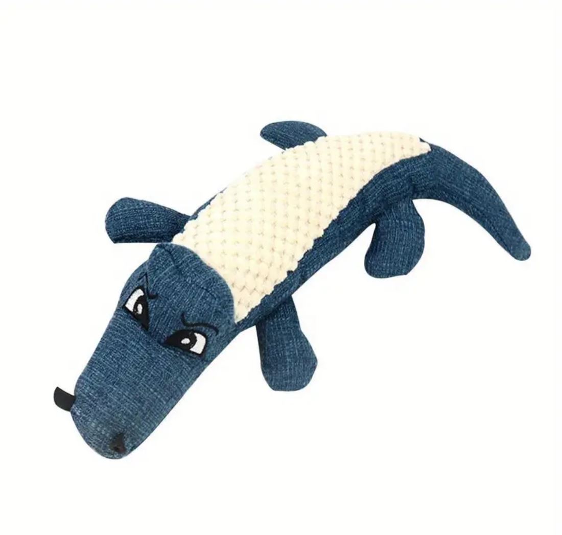 Hundebamse - Aligatoren Arne - Blå m. piv