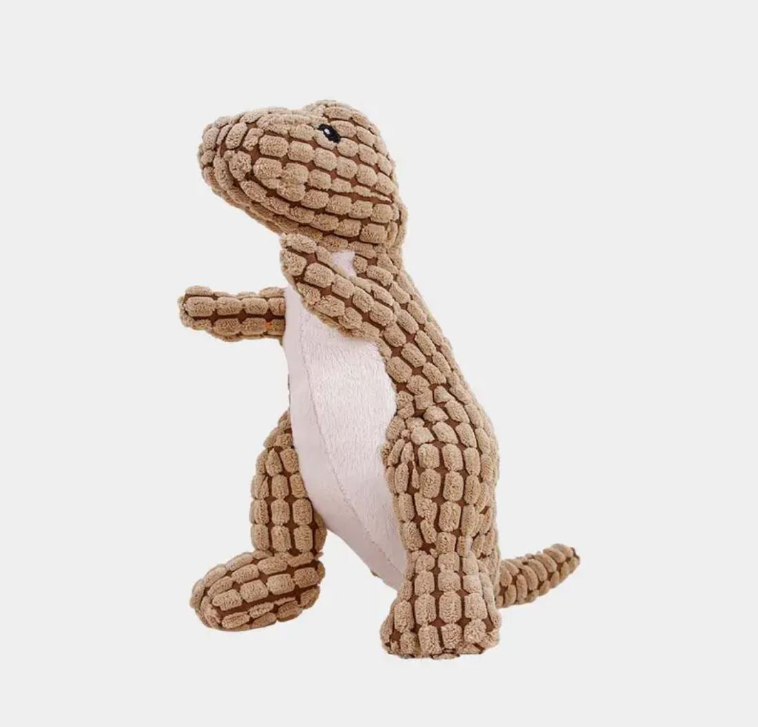 Hundebamse - Dinosaur'en Ditlev m. piv - Brun 30cm