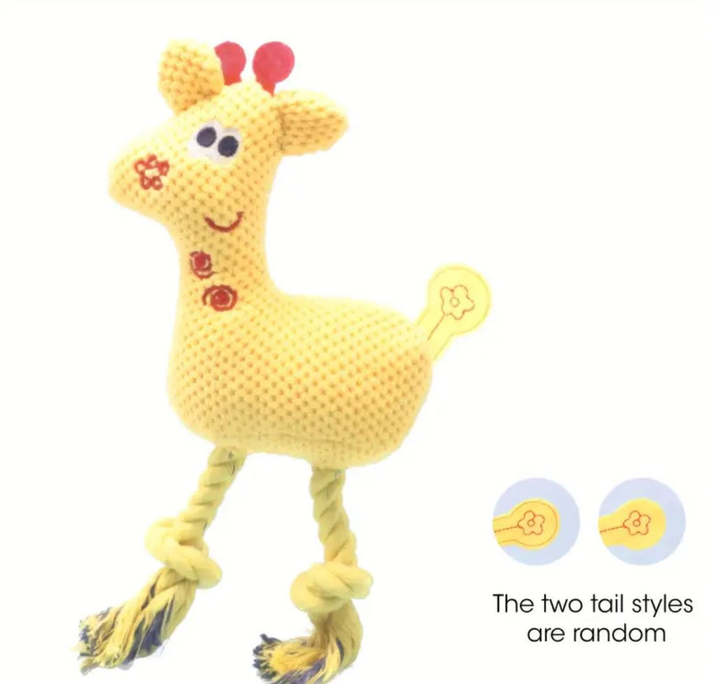 Hundebamse - Rensdyret Rita - Gul m. piv