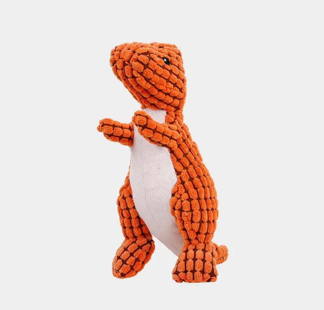 Hundebamse - Dinosaur'en Ditlev m. piv - Orange 30cm