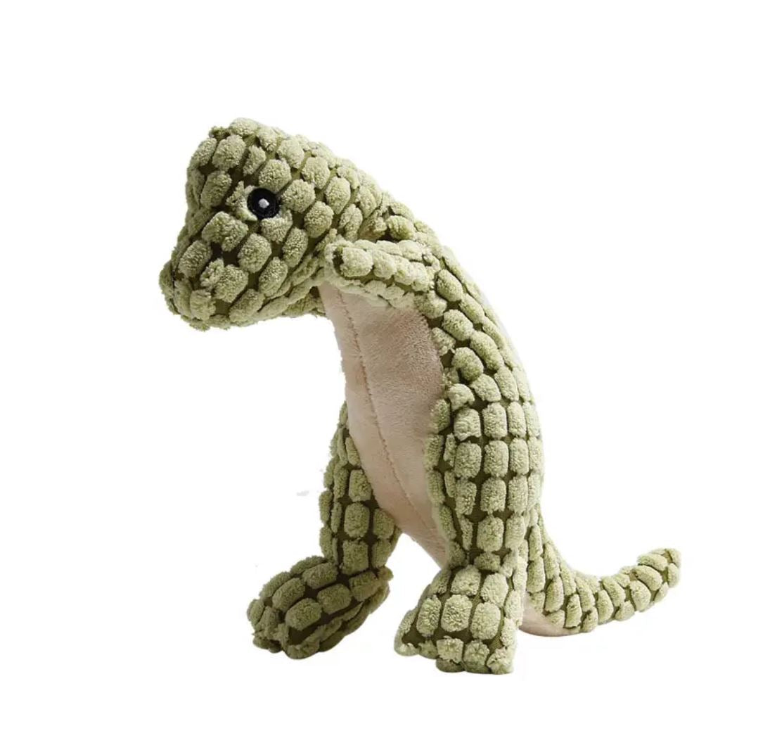 Hundebamse - Dinosaur'en Ditlev m. piv - Grøn 30cm