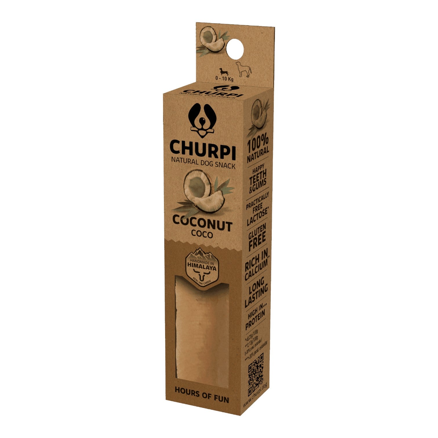 Churpi - Yak Tyggeben m. Kokos - Str. Medium