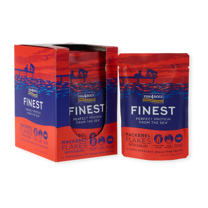 Fish4Dogs - Finest flakes - Makrel m. Blæksprutte 100g